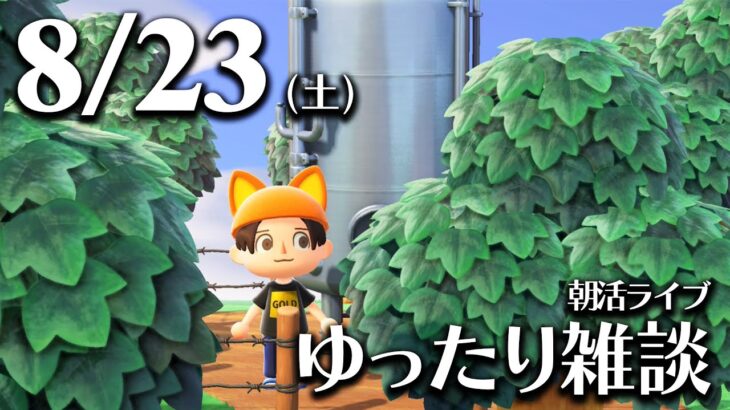 【あつ森】🌤️8/23(土)ムシとり大会！朝活ルーティンライブ【雑談配信】