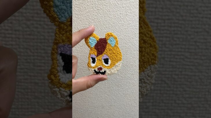 ハムスケワッペン👖🐹💦　 #animalcrossing #あつ森 #あつまれどうぶつの森 #パンチニードル #刺繍 #ハンドメイド