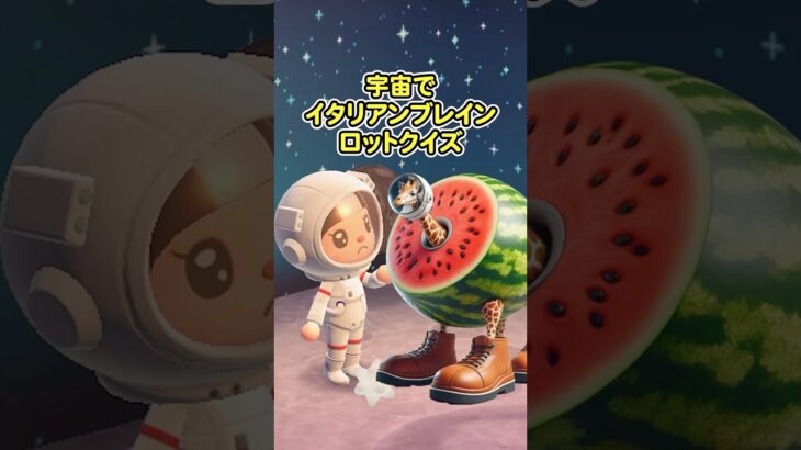 宇宙でイタリアンブレインロットクイズバトル（どうぶつの森ショート劇場）