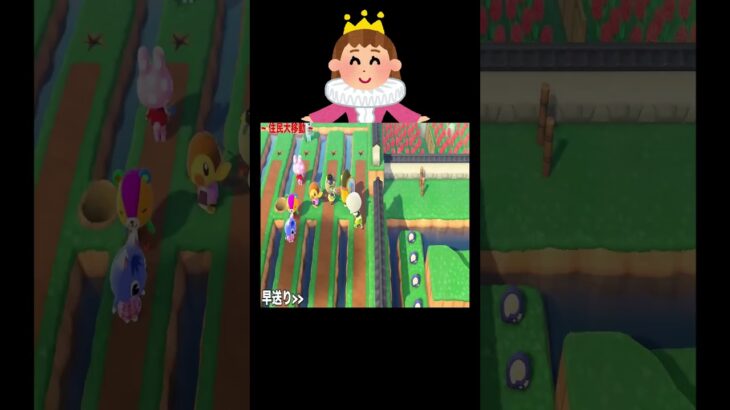 お姫様救出ゲーム始まる👸🛡️#あつ森 #落とし穴レース
