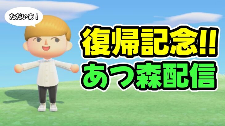 【あつ森】復帰しました！久々に島を歩きながら雑談！