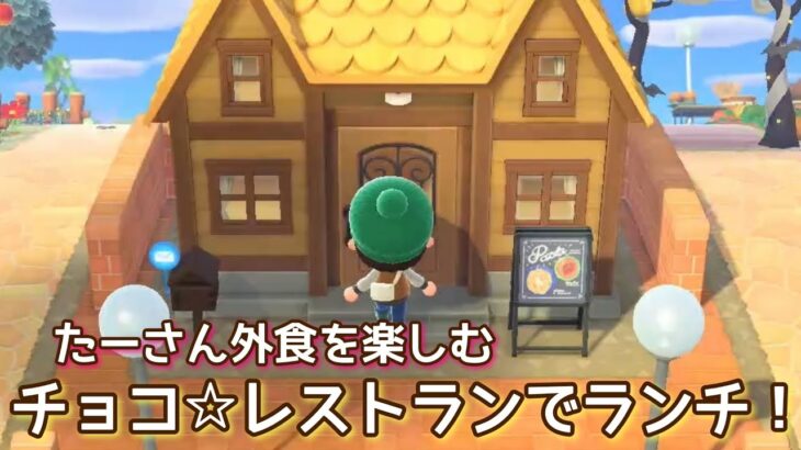 【あつ森】レストランでランチ会＆釣りを楽しむ @たーさんの趣味の部屋  #たーさん外食を楽しむ