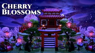 【あつ森】桜に囲まれたよしのの和風な別荘【ハピパラ】
