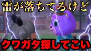 【あつ森】雷が落ちてるけどクワガタ探してこい