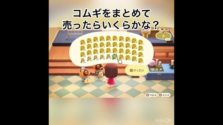 売ったらいくらかな？　#vlog #あつ森 #あつまれどうぶつの森 #こはくちゃんねる2424 #animalcrossing #asmr #acnh #shorts