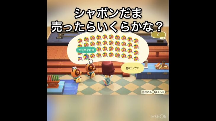 シャボンだま売ったらいくらかな？　#vlog #あつまれどうぶつの森 #あつ森 #animalcrossing #こはくちゃんねる2424 ちゃんねる2424 #acnh #asmr
