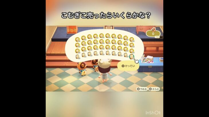 こむぎこ売ったらいくらかな？　#vlog #あつ森 #あつまれどうぶつの森 #animalcrossing #こはくちゃんねる2424 #asmr #acnh