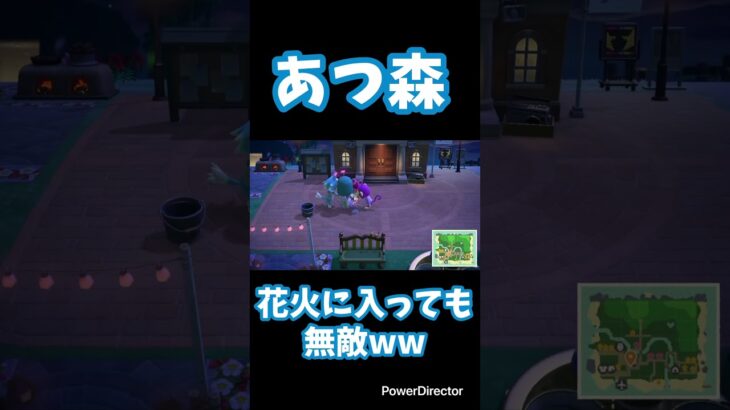 【あつ森】花火に入っても無敵ww #shorts
