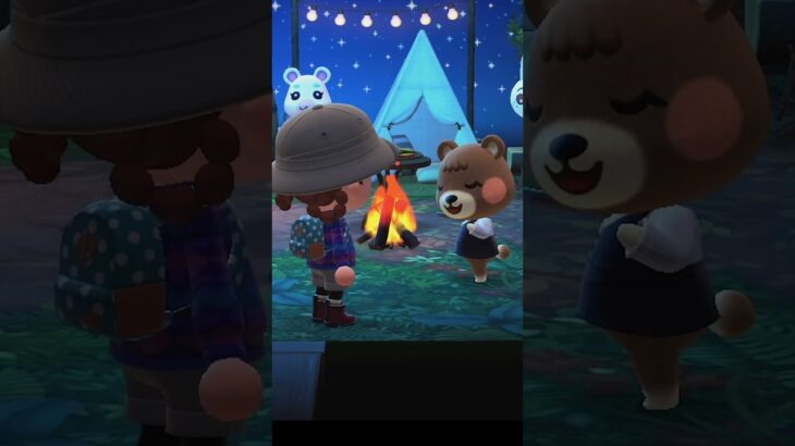 【あつ森】キャンプで過ごす日🏕️癒しのリラックスBGM🌲 Relaxing Camp Ambience | Animal Crossing BGM　#shorts  #ショート#acnh #あつ森