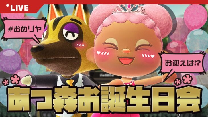 【あつ森 | 誕生日会】ちゃんと今年はお迎えがあるのだろうか!?【HIPHOP島】