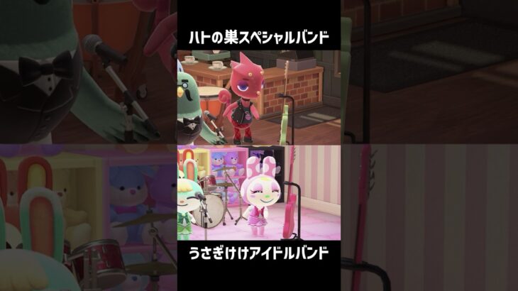 ハトの巣スペシャルバンド対うさぎけけアイドルバンド #あつ森 #けけアイドル #animalcrossing #あつまれどうぶつの森