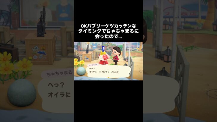 バブリーなプレゼント🎁 #あつ森 #あつまれどうぶつの森 #あつ森好きな人と繋がりたい #animalcrossing  #おかめなっ島 #acnh #バブル #comedy #present
