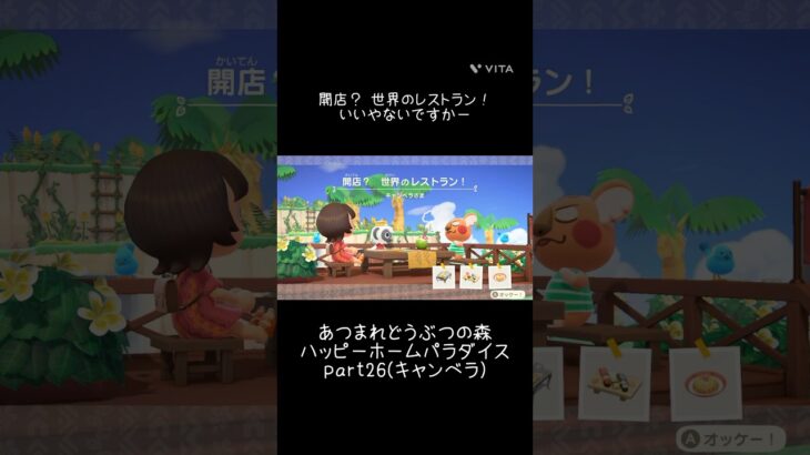 【あつ森】ハッピーホームパラダイスの記録part26(キャンベラ)🏠開店？世界のレストラン🍽️ いつもとちょっと違うタクミライフからスタートです #あつ森 #あつまれどうぶつの森