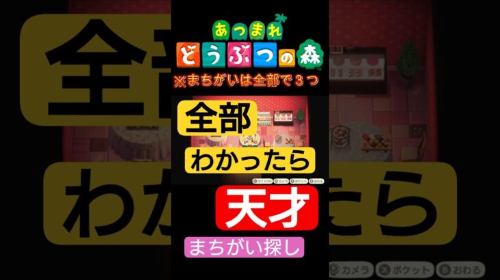 【#あつ森 】まちがい探しゲームパート②！#shorts