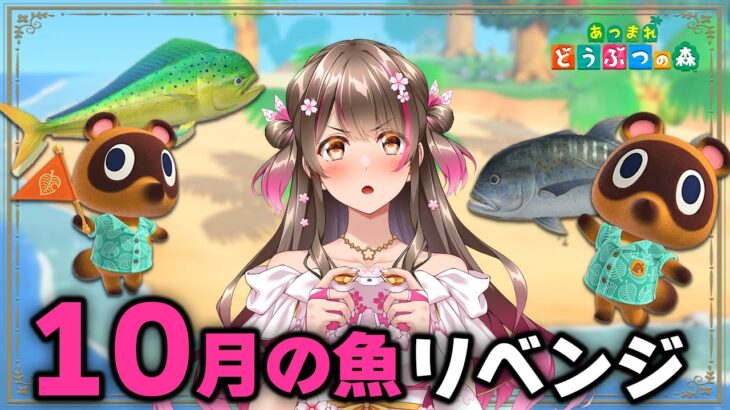 【あつ森】10月の魚コンプリベンジ！難関のレア魚２種を撒き餌300個以内に釣り上げる事は出来るか…？！【あつまれどうぶつの森 ライブ】
