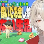 【あつ森】1週間あつ森で稼いだ金額しか使えない生活～1日目～【新人vtuber / 弐十】