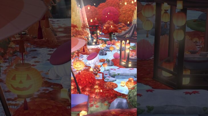 【ポケ森】 和風ハロウィン 【キャンプ場レイアウト】 #acpc #halloween #animalcrossing #ポケ森コンプリート #ポケ森