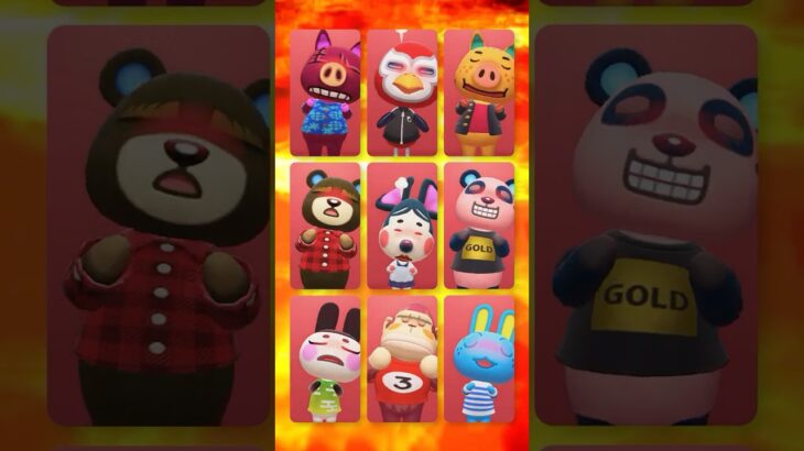 怒った顔がこわすぎる住民９選 #あつ森 #けけアイドル #animalcrossing #あつまれどうぶつの森