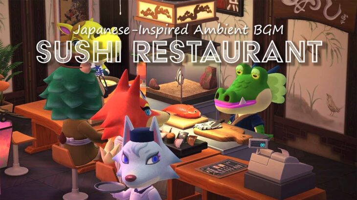 【あつ森×和風chill】SHUSHI RESTAURANT🍣 海外の日本食レストランでゆったりとくつろぎタイム🍴