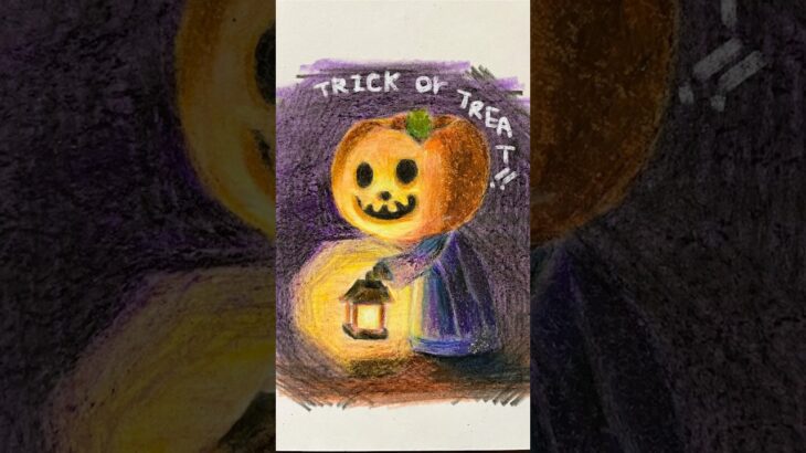 【ハロウィン】描いた🎃　#illustration  #shorts #色鉛筆　#あつ森　#パンプキング　#ハロウィン　#イラスト