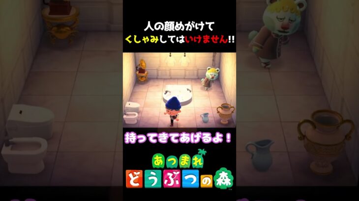 顔面にくしゃみ直撃⁉ｗｗｗ　#あつ森  #shorts #けいとかんな