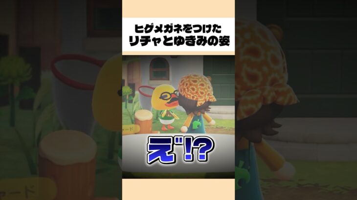 【あつ森】ヒゲメガネをつけたリチャがおもしろかわいい姿に #あつ森 #あつまれどうぶつの森  #ゲーム実況 #shorts