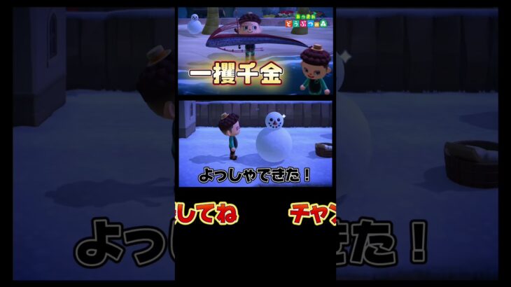 これが本場の雪だるさんだ！！！#あつまれどうぶつの森 #あつ森 #どうぶつの森 #ゲーム実況 #ゲーム #shorts