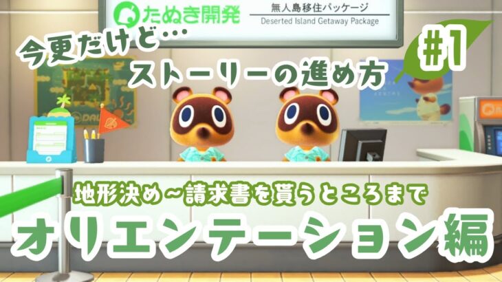 【あつ森】新シリーズ|初心者さん必見🔰あつ森のストーリーを楽しみながら、効率の良い進め方など解説|一緒にあつ森始めよう|地形決めからオリエンテーション