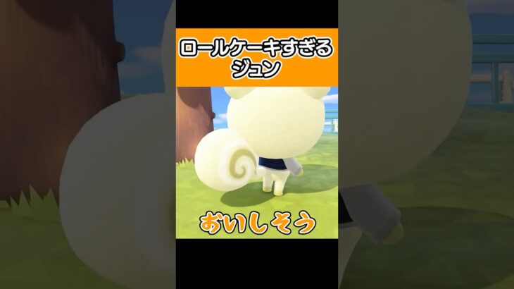 【あつ森】ジュンのしっぽがロールケーキすぎる