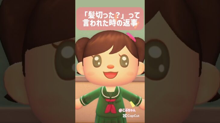 【あつ森】髪切った？って言われた時の返事💖#あつ森 #あつまれどうぶつの森 #音源お借りしました #まちこりーた　さん#まちこりーたボイス＃返事#美少女無罪パイレーツ