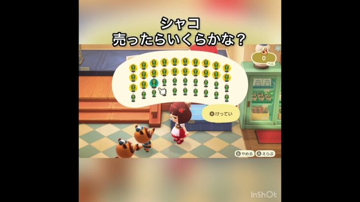 シャコ売ってお金を稼ぐ　#vlog #あつ森 #あつまれどうぶつの森 #こはくちゃんねる2424 #animalcrossing #asmr #acnh #shorts
