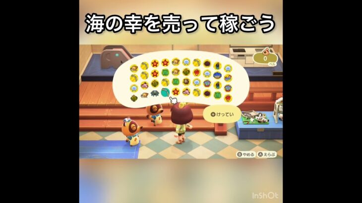 売ってお金を稼ぐ　#vlog #あつ森 #あつまれどうぶつの森 #こはくちゃんねる2424 #animalcrossing #asmr #acnh #shorts