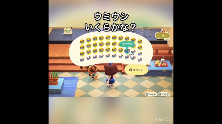 ウミウシ売ってお金を稼ぐ　#vlog #あつ森 #あつまれどうぶつの森 #こはくちゃんねる2424 #animalcrossing #asmr #acnh #shorts