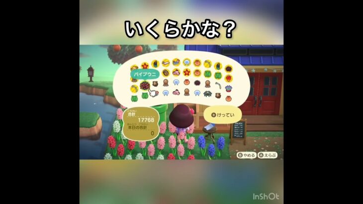 海の幸売ってお金を稼ぐ　#vlog #あつ森 #あつまれどうぶつの森 #こはくちゃんねる2424 #animalcrossing #asmr #acnh #shorts