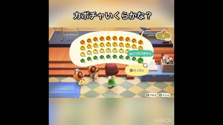 カボチャ売ってお金を稼ぐ　#vlog #あつ森 #あつまれどうぶつの森 #こはくちゃんねる2424 #animalcrossing #asmr #acnh #shorts