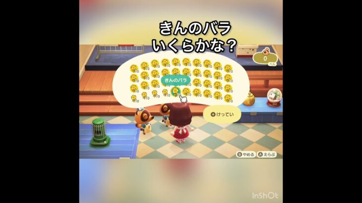 きんのバラ売ってお金を稼ぐ　#vlog #あつ森 #あつまれどうぶつの森 #こはくちゃんねる2424 #animalcrossing #asmr #acnh #shorts