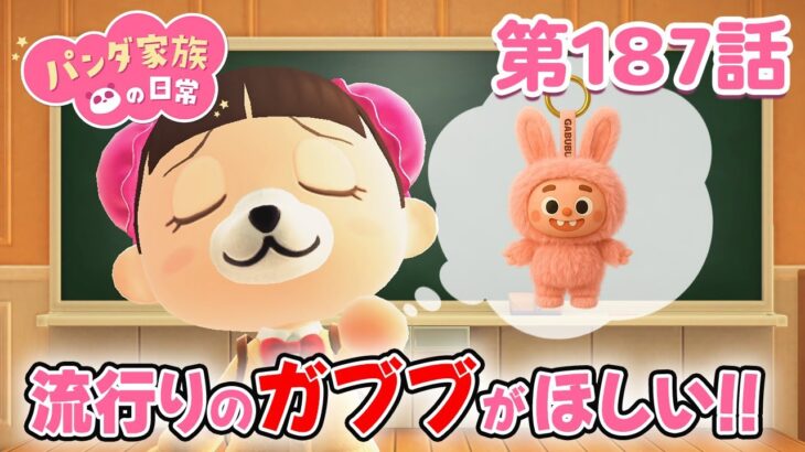 【あつ森アニメ】パンダ家族の日常 第187話「流行りのガブブがほしい!!」