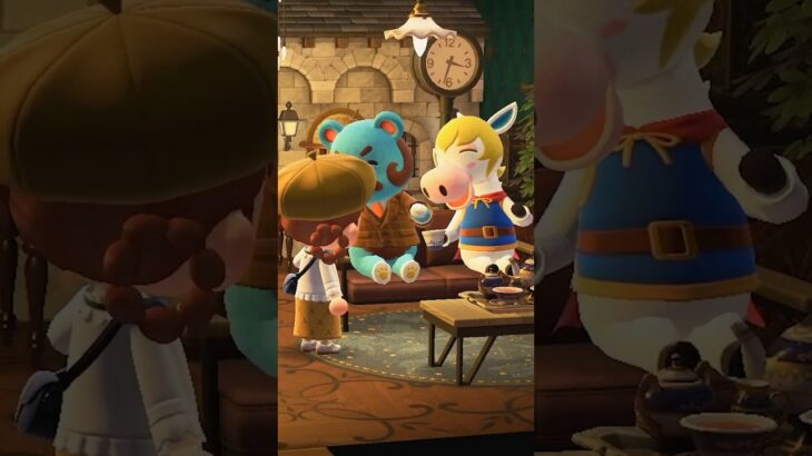 【あつ森】アンティークカフェで過ごす夜🕰️｜Antique Café Ambience | Animal Crossing BGM #shorts  #ショート#acnh