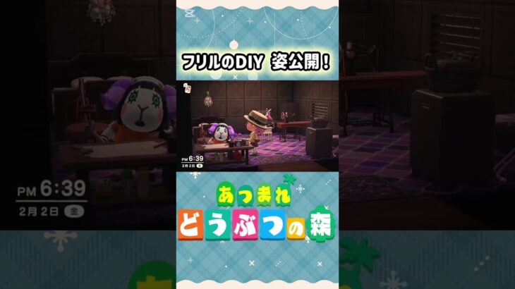 『 #あつ森』フリルのDIY 姿公開！ #あつまれどうぶつの森　#animalcrossing　#shorts #short #ゲーム実況 #あつ森住人