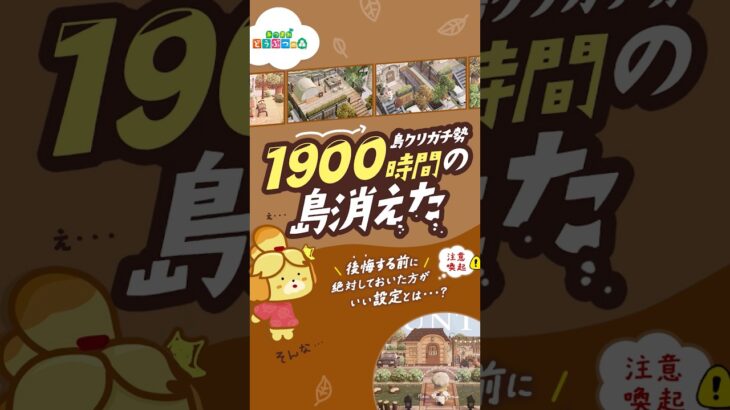 【あつ森】後悔する前に I 絶対しておいた方が良い設定とは【Animal Crossing New Horizons】