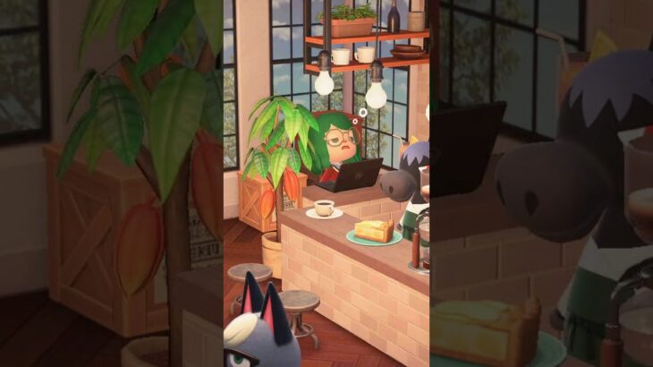 【あつ森Vlog】今日はカフェで作業！