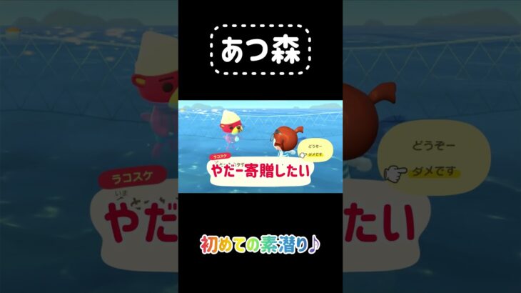 【あつ森】初めての素潜りで出会ったオッサン。 #あつ森 #あつまれどうぶつの森 #animalcrossing