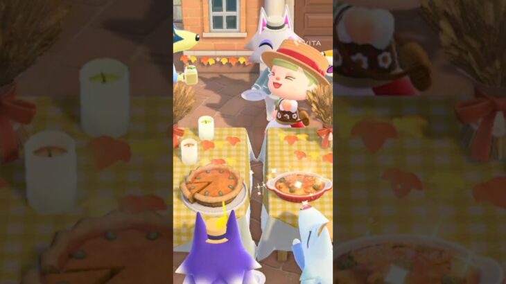 【あつ森日常】サンクスギビングデー✨🌾🍁🍴🍂#あつ森#あつ森blog#サンクスギビングデー#オオカミ#フランクリン