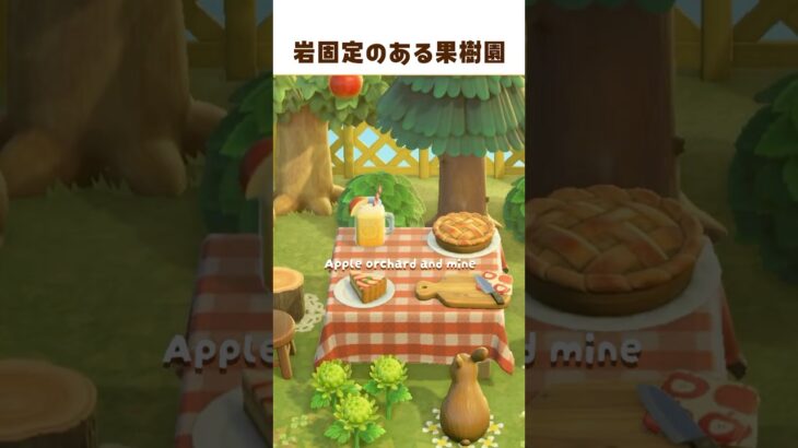 果樹園の中にある岩固定のお散歩道 🍎 #shorts #あつ森