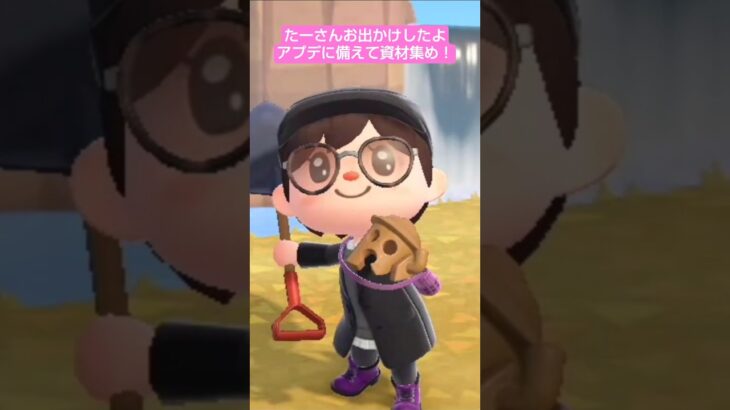 【あつ森】木材集めに行ってハニワ掘り出したよ @たーさんの趣味の部屋 #たーさんお出かけしたよ #shorts