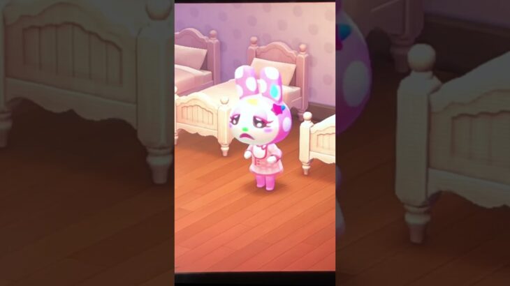 あつ森クリスチーヌがお眠りしてベッドし🛏️ひとりはやだ