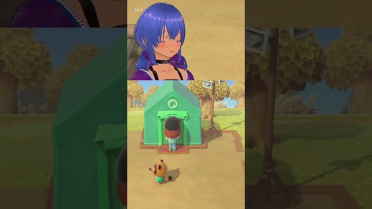 判断が早い #今日のわんこ #あつ森 #もち切り抜き #もちじゃぱん