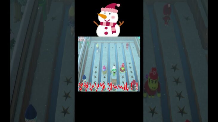 真冬の激闘落とし穴レース⛄️🔥#あつ森 #落とし穴レース