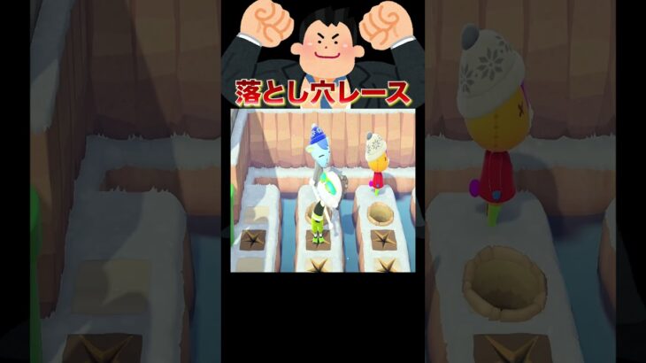 真冬の落とし穴デスレース開催🏃‍♂️⛄️#あつ森 #落とし穴レース