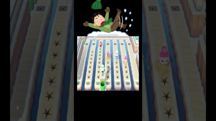 島恒例‼️真冬の住民レース🏃‍♀️⛄️#あつ森 #落とし穴レース